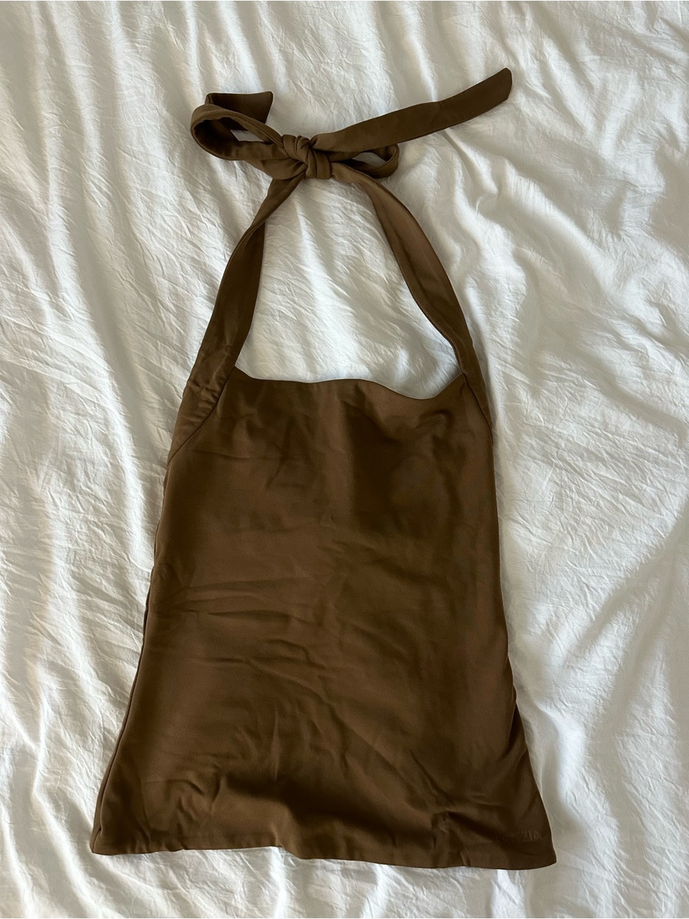 Aritzia contour optimum Halter Top-cello brown